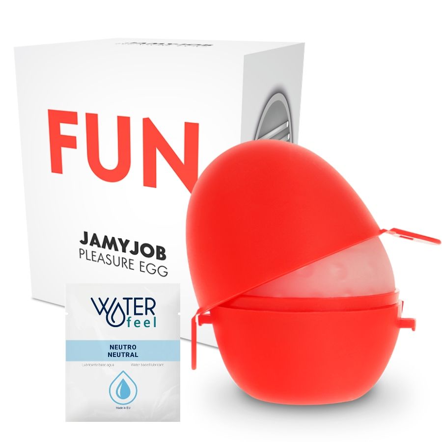 Imagen que nos facilita JAMYJOB de su producto erótico JAMYJOB - HUEVO MASTURBADOR DISCRETO EDICION ROJO FUN para nuestra categoría "JUGUETES BIENESTAR |Juguetes para Hombres|Vaginas con vibración".