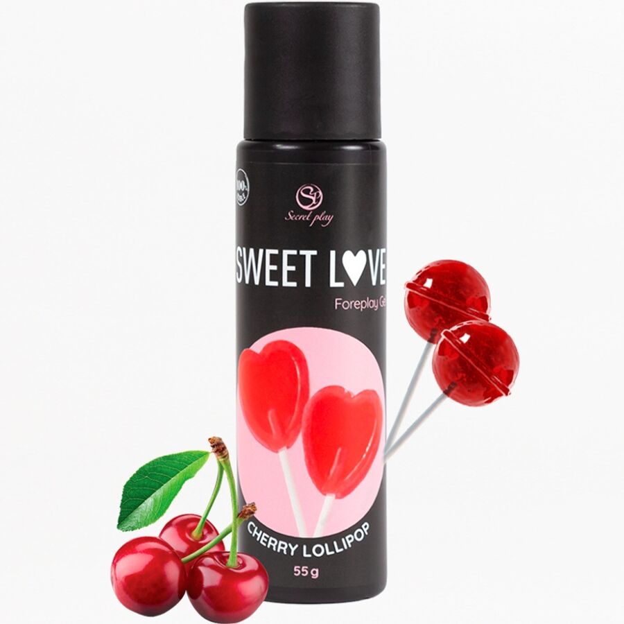 Imagen que nos facilita SECRETPLAY COSMETIC de su producto erótico SECRETPLAY - CEREZA LOLLIPOP GEL SWEET LOVE 60 ML para nuestra categoría "DROGUERÍA |Lubricantes|Con deliciosos Sabores".