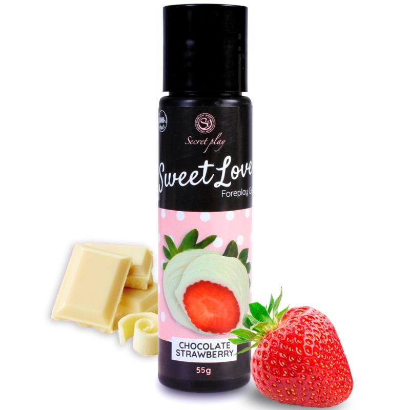 Imagen que nos facilita SECRETPLAY COSMETIC de su producto erótico SECRETPLAY - GEL SWEET LOVE FRESA Y CHOCOLATE BLANCO 60 ML para nuestra categoría "DROGUERÍA |Lubricantes|Con deliciosos Sabores".
