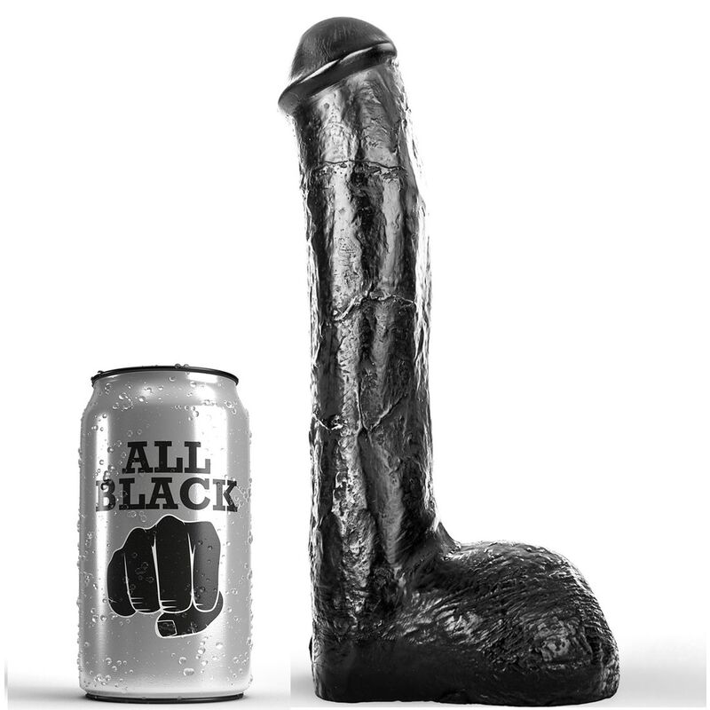 Imagen que nos facilita ALL BLACK de su producto erótico ALL BLACK - PENE REALÍSTICO ANAL 23 CM para nuestra categoría "JUGUETES BIENESTAR |Dildos sin Vibración|Penes realisticos".