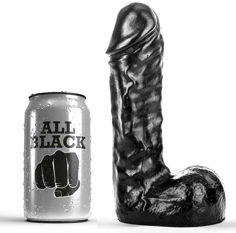 Imagen que nos facilita ALL BLACK de su producto erótico ALL BLACK - DONG 19 CM para nuestra categoría "JUGUETES BIENESTAR |Dildos sin Vibración|Penes realisticos".
