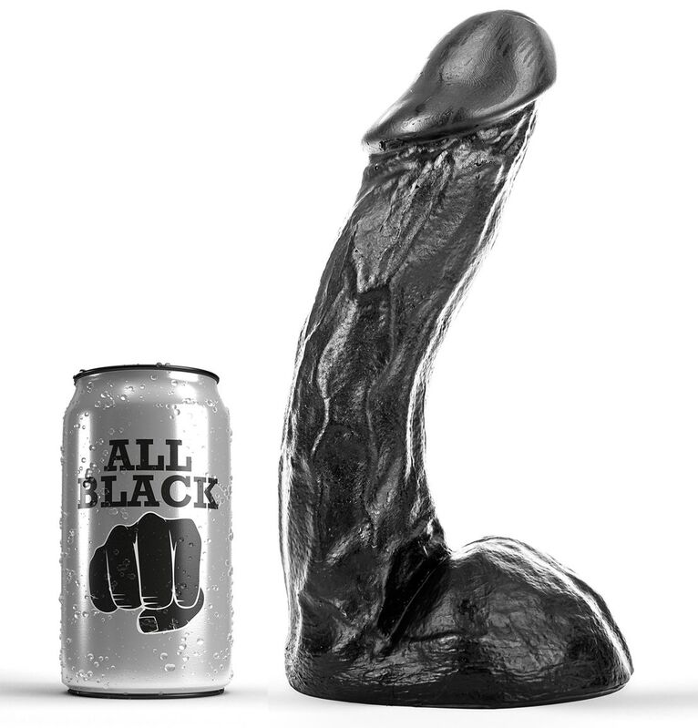 Imagen que nos facilita ALL BLACK de su producto erótico ALL BLACK - DONG 23 CM para nuestra categoría "JUGUETES BIENESTAR |Dildos sin Vibración|Penes realisticos".