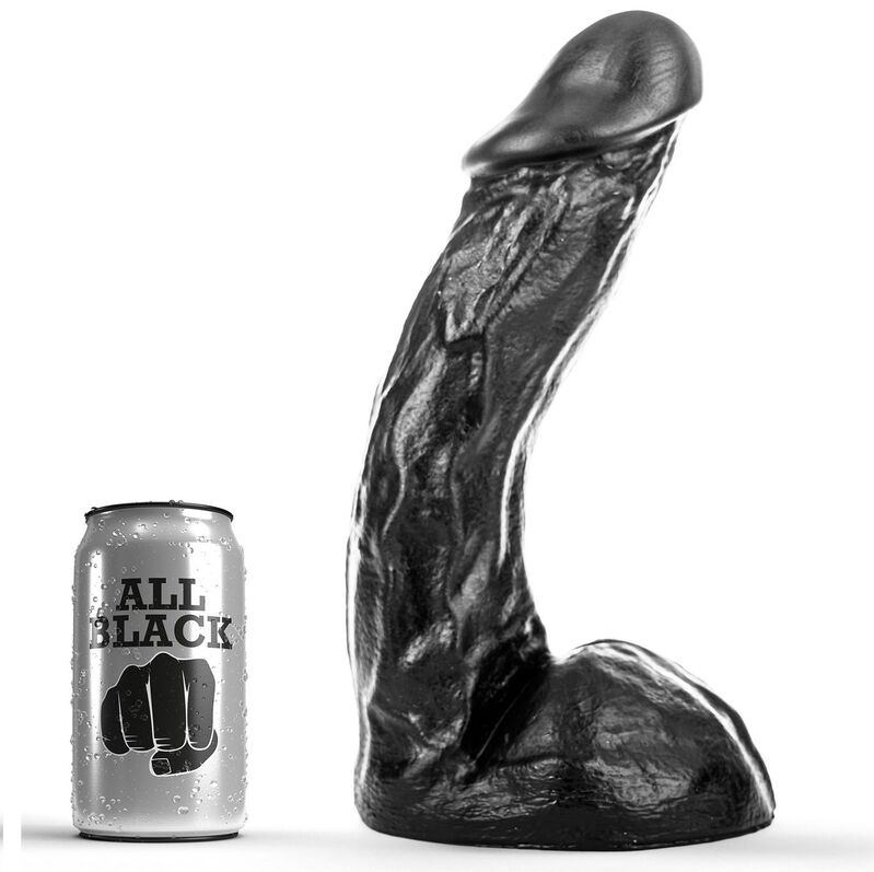 Imagen que nos facilita ALL BLACK de su producto erótico ALL BLACK - DONG 28 CM para nuestra categoría "JUGUETES BIENESTAR |Dildos sin Vibración|Penes realisticos".
