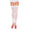 Imagen que nos facilita LEG AVENUE HOSIERY de su producto erótico LEG AVENUE - MEDIAS ALTAS BLANCAS TALLA ÚNICA para nuestra categoría "MODA & LENCERÍA|Lencería Mujer|Lencería Sexy|Medias".