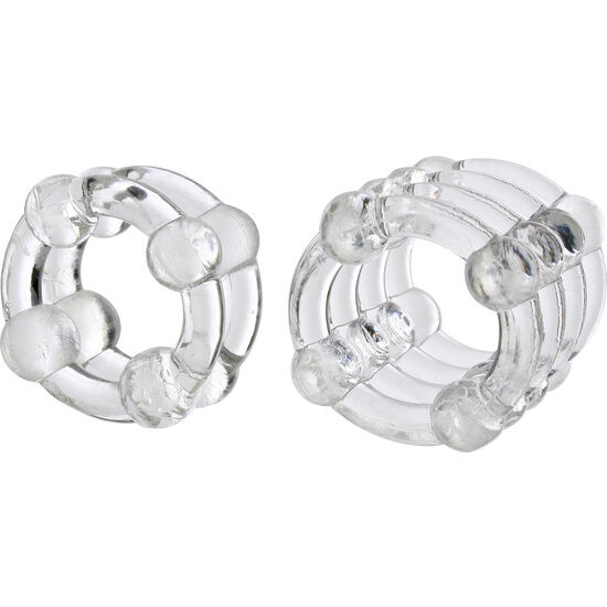 Imagen que nos facilita CALEXOTICS de su producto erótico CALEXOTICS - COLT ENHANCER RINGS ANILLOS PARA EL PENE TRANSPARENTES para nuestra categoría "JUGUETES BIENESTAR |Juguetes para Hombres|Accesorios para el pene|Anillos Pene|Anillos sin vibración".