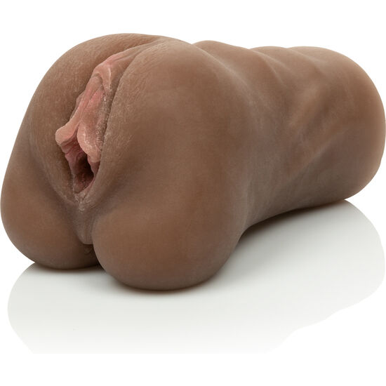 Imagen que nos facilita CALEXOTICS de su producto erótico CALEXOTICS - STROKE IT MASTURBADOR VAGINA MARRÓN para nuestra categoría "JUGUETES BIENESTAR |Juguetes para Hombres|Vaginas con vibración".