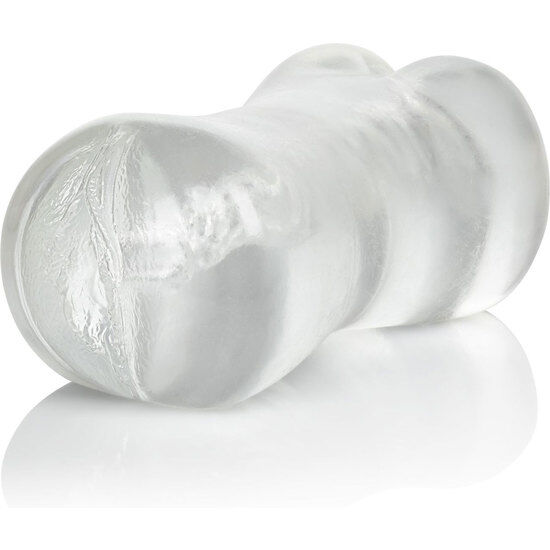 Imagen que nos facilita CALEXOTICS de su producto erótico CALEXOTICS - STROKE IT MASTURBADOR VAGINA/ANO TRASLÚCIDO para nuestra categoría "JUGUETES BIENESTAR |Juguetes para Hombres|Vaginas con vibración".
