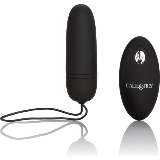 Imagen que nos facilita CALEXOTICS de su producto erótico CALEXOTICS - HUEVO VIBRADOR DE SILICONA CON MANDO NEGRO para nuestra categoría "JUGUETES BIENESTAR |Vibradores|Vibradores control remoto".
