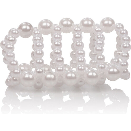 Imagen que nos facilita CALEXOTICS de su producto erótico CALEXOTICS - BASIC ESSENTIALS FUNDA CON PERLAS para nuestra categoría "JUGUETES BIENESTAR |Juguetes para Hombres|Accesorios para el pene|Fundas Pene sin extensión".