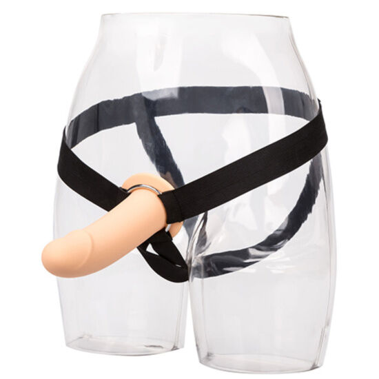 Imagen que nos facilita CALEXOTICS de su producto erótico CALEXOTICS - ARNÉS CON DILDO HUECO NATURAL para nuestra categoría "JUGUETES BIENESTAR |Juguetes para Hombres|Accesorios para el pene|Extensor pene con Arnés".