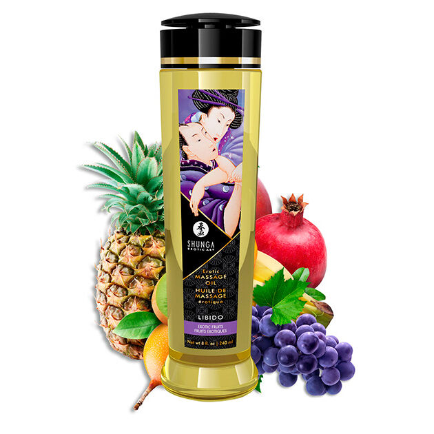 Imagen que nos facilita SHUNGA OILS de su producto erótico SHUNGA - ACEITE DE MASAJE ERÓTICO LÍBIDO 240 ML para nuestra categoría "DROGUERÍA |Para Masajes|Aceites sin sabores".