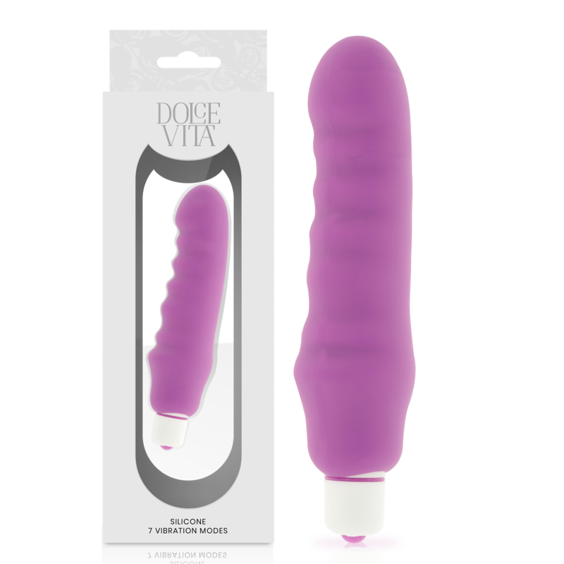 Imagen que nos facilita DOLCE VITA de su producto erótico DOLCE VITA - GENIUS VIBRADOR SILICONA LILA para nuestra categoría "JUGUETES BIENESTAR |Juguetes para Mujeres|Estimuladores|Para Clítoris".