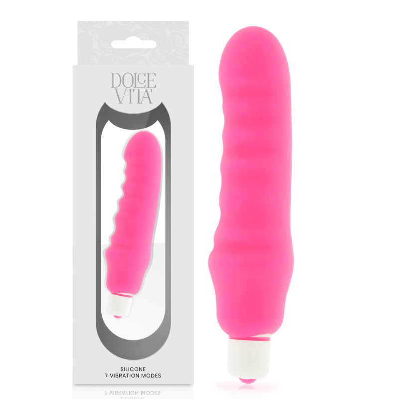 Imagen que nos facilita DOLCE VITA de su producto erótico DOLCE VITA - GENIUS VIBRADOR SILICONA ROSA para nuestra categoría "JUGUETES BIENESTAR |Juguetes para Mujeres|Estimuladores|Para Clítoris".