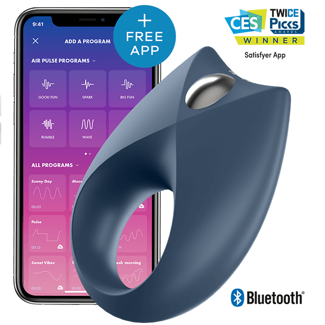 Imagen que nos facilita SATISFYER CONNECT de su producto erótico SATISFYER - POWERFUL ROYAL ONE ANILLO VIBRADOR APP para nuestra categoría "JUGUETES BIENESTAR |Juguetes para Hombres|Accesorios para el pene|Anillos Pene|Anillos con Vibración".