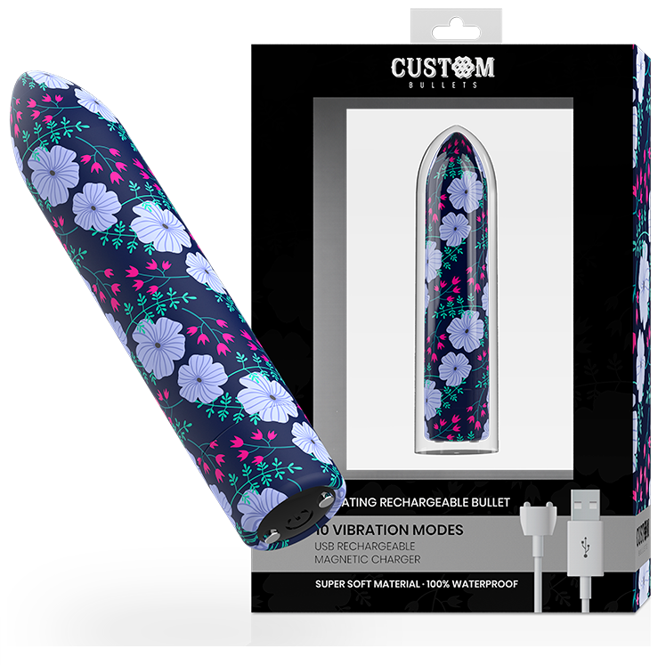 Imagen que nos facilita CUSTOM BULLETS de su producto erótico CUSTOM BULLETS - BALA RECARGABLE SPRING 10 INTENSIDADES para nuestra categoría "JUGUETES BIENESTAR |Juguetes para Mujeres|Estimuladores|Balas vibradoras".