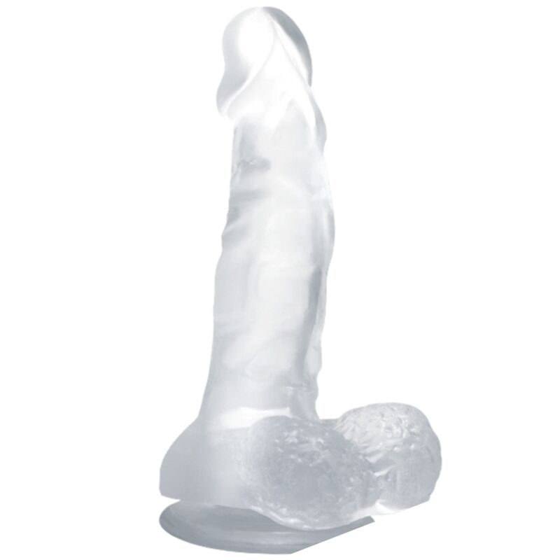 Imagen que nos facilita BAILE DILDOS de su producto erótico BAILE - DILDO REALÍSTICO CON VENTOSA Y TESTÍCULOS 16.7 CM TRANSPARENTE para nuestra categoría "JUGUETES BIENESTAR |Dildos sin Vibración".