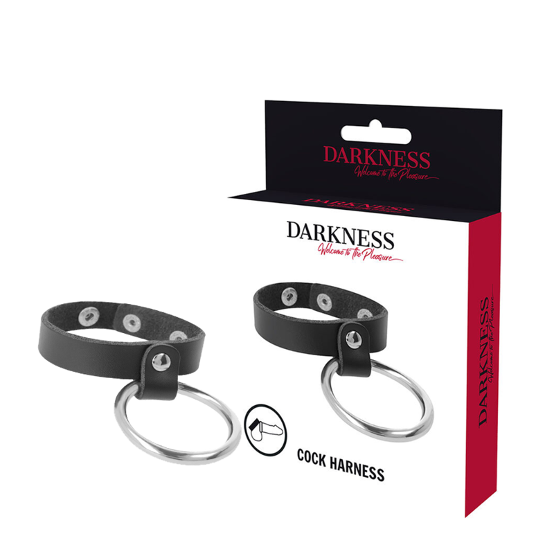 Imagen que nos facilita DARKNESS BONDAGE de su producto erótico DARKNESS - ANILLO DE METAL PARA EL PENE Y TESTÍCULOS para nuestra categoría "JUGUETES BIENESTAR |Juguetes para Hombres|Accesorios para el pene|Anillos Pene|Anillos sin vibración".