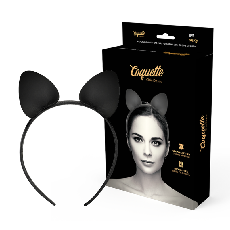 Imagen que nos facilita COQUETTE ACCESSORIES de su producto erótico COQUETTE CHIC DESIRE - DIADEMA CON OREJAS DE GATO para nuestra categoría "MODA & LENCERÍA|Lencería Mujer|Disfraces Mujer|Otros disfraces".