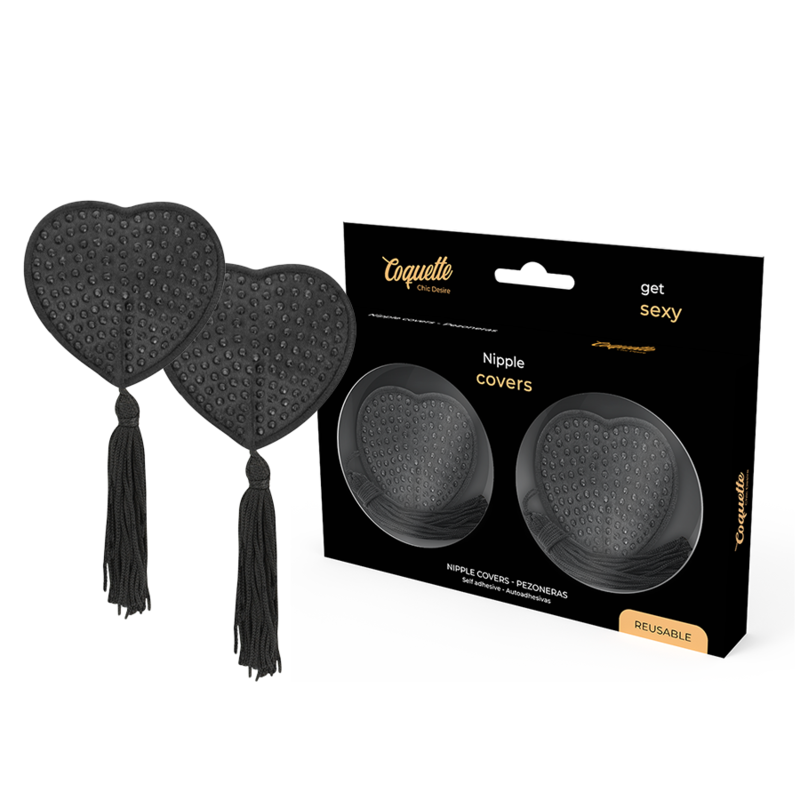 Imagen que nos facilita COQUETTE ACCESSORIES de su producto erótico COQUETTE CHIC DESIRE - CUBRE PEZONES NEGRO para nuestra categoría "MODA & LENCERÍA|Lencería Mujer|Accesorios|Pezoneras".