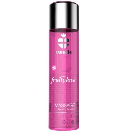 Imagen que nos facilita SWEDE de su producto erótico SWEDE - FRUITY LOVE ACEITE EFECTO CALOR POMELO Y MANGO 60 ML para nuestra categoría "DROGUERÍA |Para Masajes|Con efecto calor".