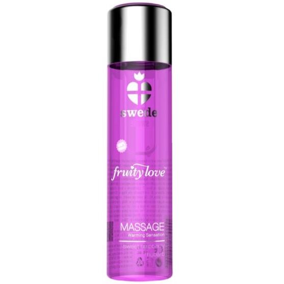 Imagen que nos facilita SWEDE de su producto erótico SWEDE - FRUITY LOVE ACEITE EFECTO CALOR FRAMBUESA Y RUIBARBO 60 ML para nuestra categoría "DROGUERÍA |Para Masajes|Con efecto calor".