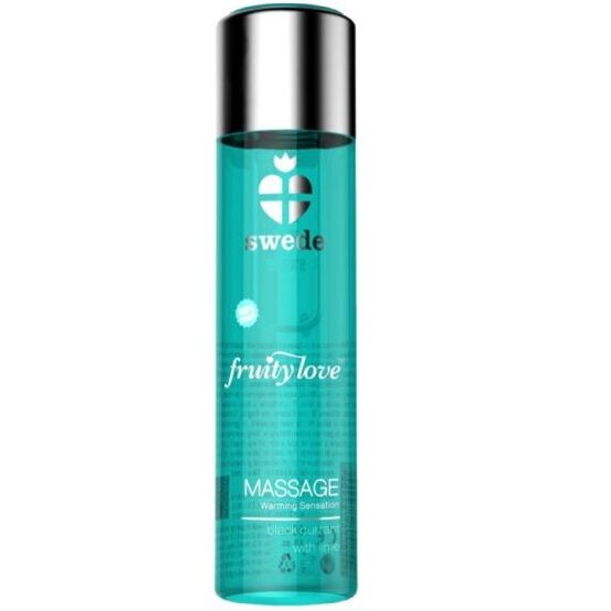 Imagen que nos facilita SWEDE de su producto erótico SWEDE - FRUITY LOVE ACEITE EFECTO CALOR GROSELLA NEGRA Y LIMA 60 ML para nuestra categoría "DROGUERÍA |Para Masajes|Con efecto calor".