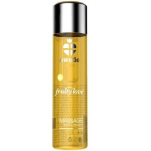 Imagen que nos facilita SWEDE de su producto erótico SWEDE - FRUITY LOVE ACEITE EFECTO CALOR FRUTAS TROPICALES Y MIEL 60 ML para nuestra categoría "DROGUERÍA |Para Masajes|Con efecto calor".