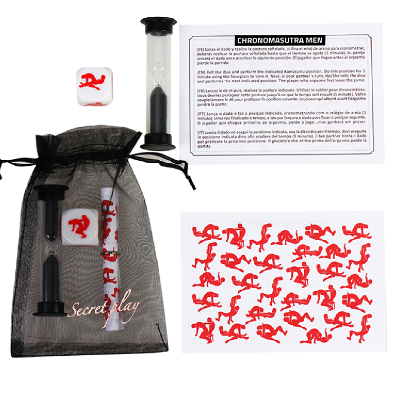 Imagen que nos facilita SECRETPLAY 100% GAMES de su producto erótico SECRETPLAY - CHRONOMASUTRA JUEGO GAY KIT (ES/EN/IT/PT/FR) para nuestra categoría "JUEGOS |Juego de Dados".
