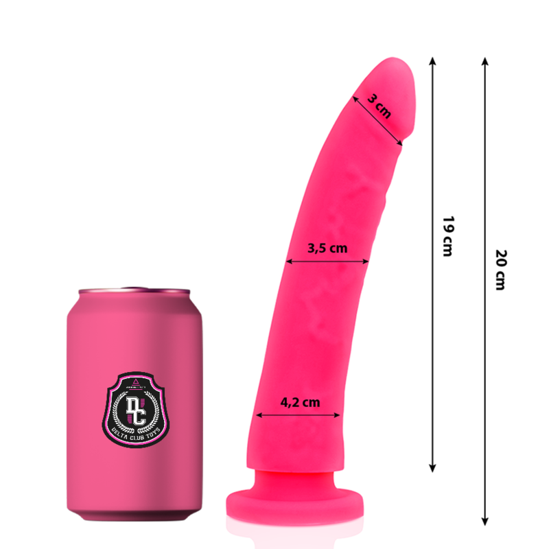 Imagen que nos facilita DELTACLUB de su producto erótico DELTA CLUB - DILDO REALISTA ROSA SILICONA MEDICA 20 CM -O- 4 CM para nuestra categoría "JUGUETES BIENESTAR |Dildos sin Vibración|Penes realisticos".