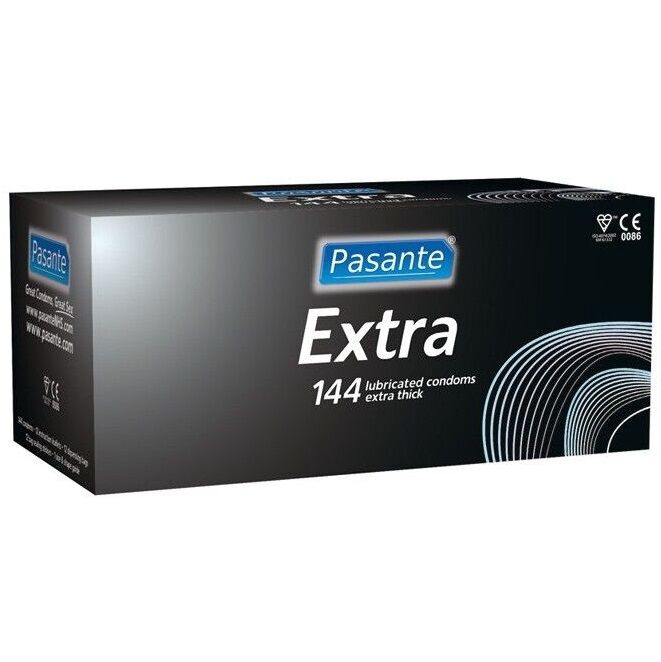 Imagen que nos facilita PASANTE de su producto erótico PASANTE - EXTRA PRESERVATIVOS GRUESOS 144 UNIDADES para nuestra categoría "PRESERVATIVOS |Extra Seguros".