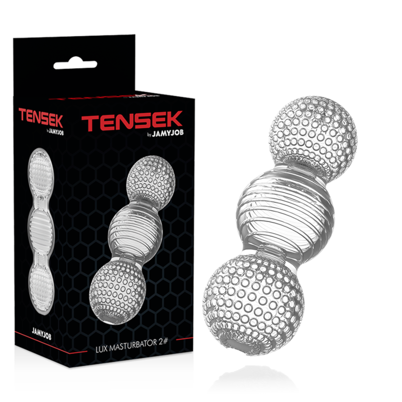 Imagen que nos facilita JAMYJOB de su producto erótico JAMYJOB - EXTREME MASTURBADOR TRANSPARENTE TENSEK 2 para nuestra categoría "JUGUETES BIENESTAR |Juguetes para Hombres|Vaginas con vibración".