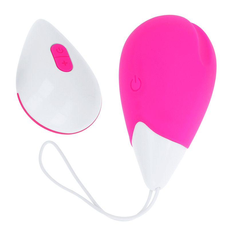 Imagen que nos facilita OHMAMA STIMULATING de su producto erótico OHMAMA - HUEVO VIBRADOR 10 MODOS ROSA Y BLANCO para nuestra categoría "JUGUETES BIENESTAR |Vibradores|Vibradores control remoto".