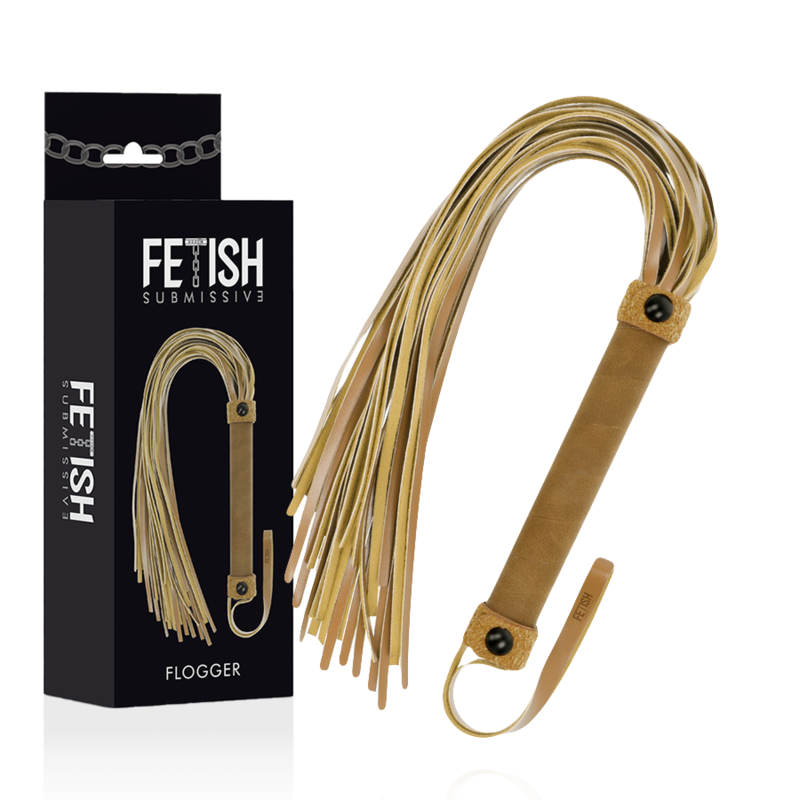 Imagen que nos facilita FETISH SUBMISSIVE ORIGIN de su producto erótico FETISH SUBMISSIVE ORIGEN - LTIGO CUERO VEGANO para nuestra categoría "BDSM & BONDAGE |Artículos BDSM|Látigos BDSM".