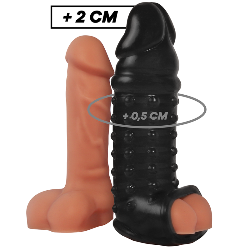 Imagen que nos facilita VIRILXL de su producto erótico VIRILXL - EXTENSION Y FUNDA DE PENE  V11 NEGRO para nuestra categoría "JUGUETES BIENESTAR |Juguetes para Hombres|Accesorios para el pene|Fundas Pene con Extensión".
