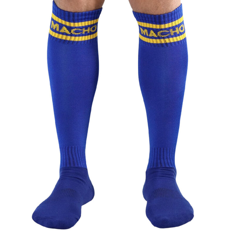 Imagen que nos facilita MACHO UNDERWEAR de su producto erótico MACHO - CALCETINES LARGOS TALLA ÚNICA AZUL para nuestra categoría "MODA & LENCERÍA|Lencería Hombre|Calcetines".