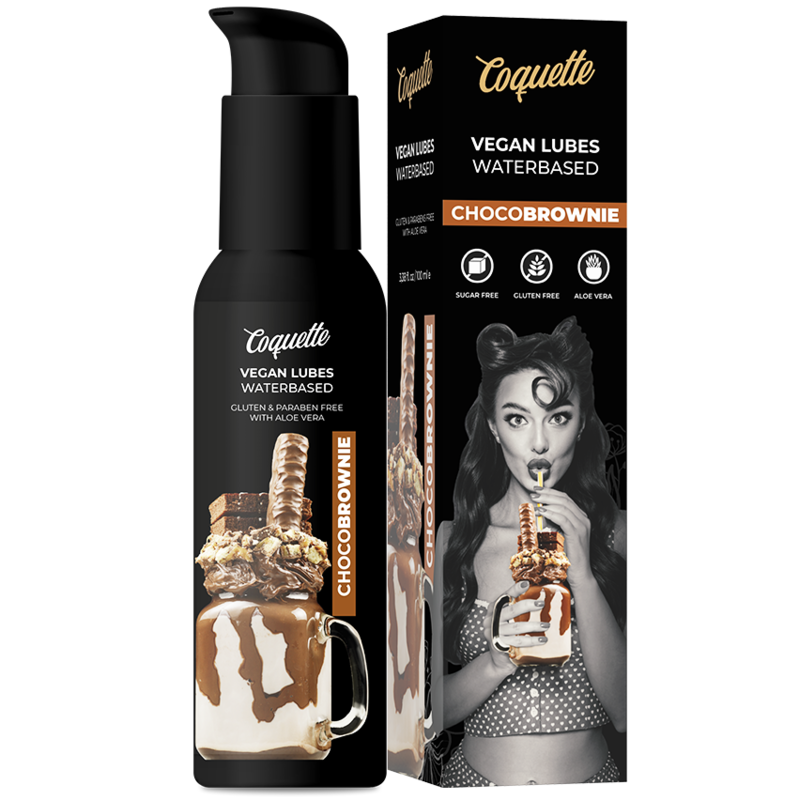 Imagen que nos facilita COQUETTE COSMETICS de su producto erótico COQUETTE CHIC DESIRE - PREMIUM EXPERIENCE LUBRICANTE VEGANO CHOCOBROWNIE 100ML para nuestra categoría "DROGUERÍA |Lubricantes|Con deliciosos Sabores".