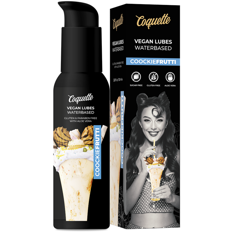 Imagen que nos facilita COQUETTE COSMETICS de su producto erótico COQUETTE CHIC DESIRE - PREMIUM EXPERIENCE LUBRICANTE VEGANO COOKIEFRUTTI 100ML para nuestra categoría "DROGUERÍA |Lubricantes|Con deliciosos Sabores".