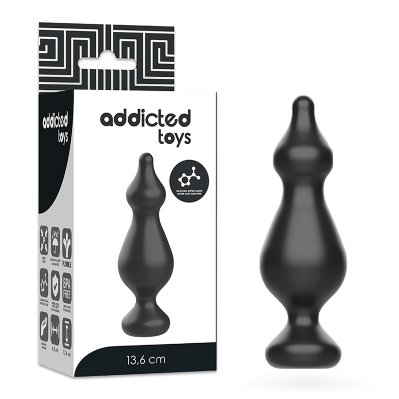 Imagen que nos facilita ADDICTED TOYS de su producto erótico ADDICTED TOYS - ANAL SEXUAL PLUG 13.6 CM NEGRO para nuestra categoría "JUGUETES BIENESTAR |Anal|Plugs Anales".