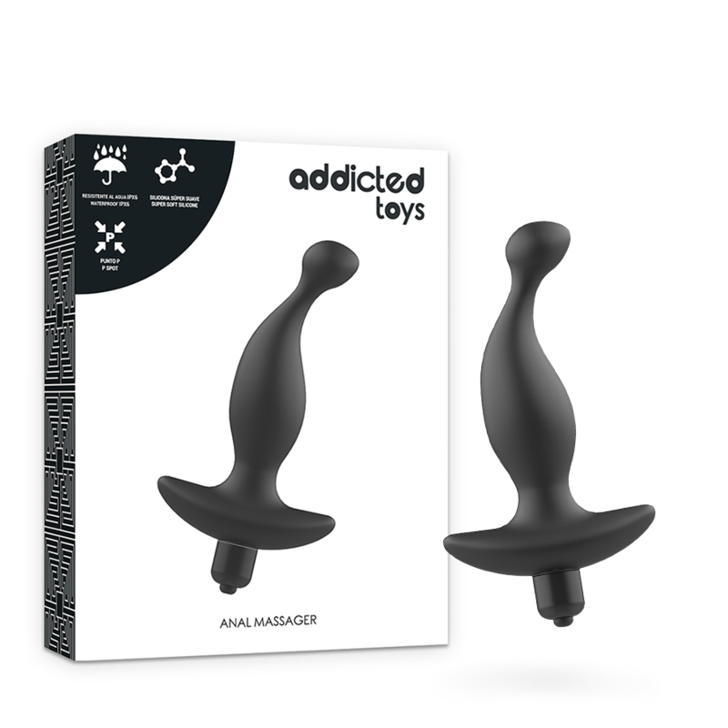 Imagen que nos facilita ADDICTED TOYS de su producto erótico ADDICTED TOYS - MASAJEADOR ANAL CON VIBRACIÓN NEGRO MODELO 1 para nuestra categoría "JUGUETES BIENESTAR |Anal|Vibradores Anales".