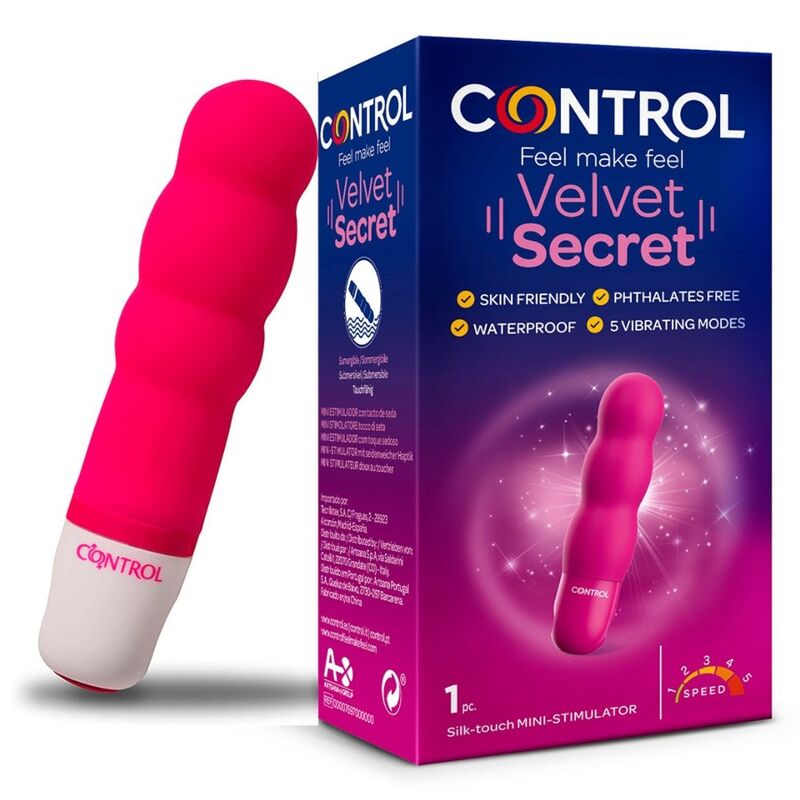 Imagen que nos facilita CONTROL TOYS de su producto erótico CONTROL - VELVET SECRET MINI ESTIMULADOR para nuestra categoría "JUGUETES BIENESTAR |Juguetes para Mujeres|Estimuladores|Para Clítoris".