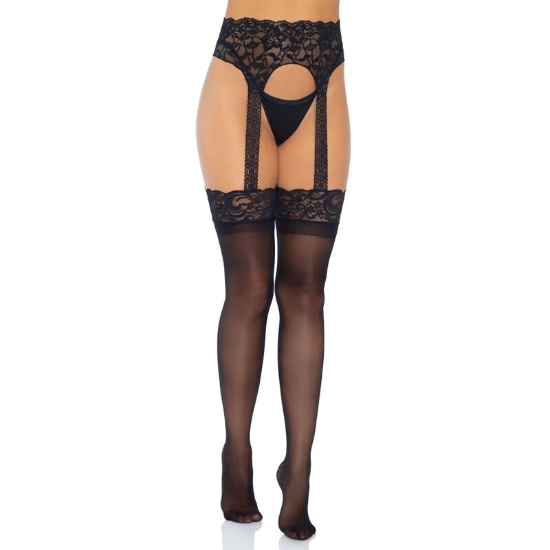Imagen que nos facilita LEG AVENUE HOSIERY de su producto erótico LEG AVENUE - MEDIAS CON LIGUERO OPACAS TALLA ÚNICA para nuestra categoría "MODA & LENCERÍA|Lencería Mujer|Lencería Picante|Medias con Liguero".