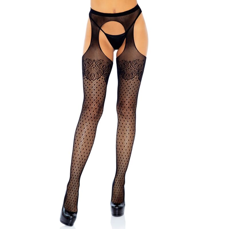 Imagen que nos facilita LEG AVENUE HOSIERY de su producto erótico LEG AVENUE - MEDIAS CUERPO DE RED Y PUNTITOS TALLA ÚNICA para nuestra categoría "MODA & LENCERÍA|Lencería Mujer|Lencería Sexy|Medias".