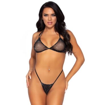 Imagen que nos facilita LEG AVENUE SETS de su producto erótico LEG AVENUE - SET EN CUERPO DE RED TOP Y TANGA TALLA ÚNICA para nuestra categoría "MODA & LENCERÍA|Lencería Mujer|Lencería Sexy|Sujetador y parte inferior".
