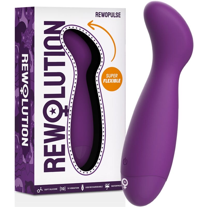 Imagen que nos facilita REWOLUTION de su producto erótico REWOLUTION - REWOPULSE VIBRADOR FLEXIBLE ESTIMULADOR PUNTO G para nuestra categoría "JUGUETES BIENESTAR |Juguetes para Mujeres|Estimuladores|Para Clítoris".