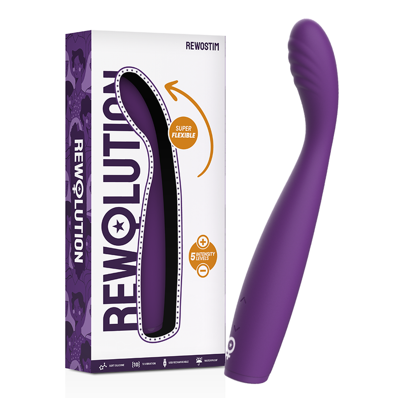 Imagen que nos facilita REWOLUTION de su producto erótico REWOLUTION - REWOSTIM VIBRADOR FLEXIBLE para nuestra categoría "JUGUETES BIENESTAR |Juguetes para Mujeres|Estimuladores|Para Clítoris".