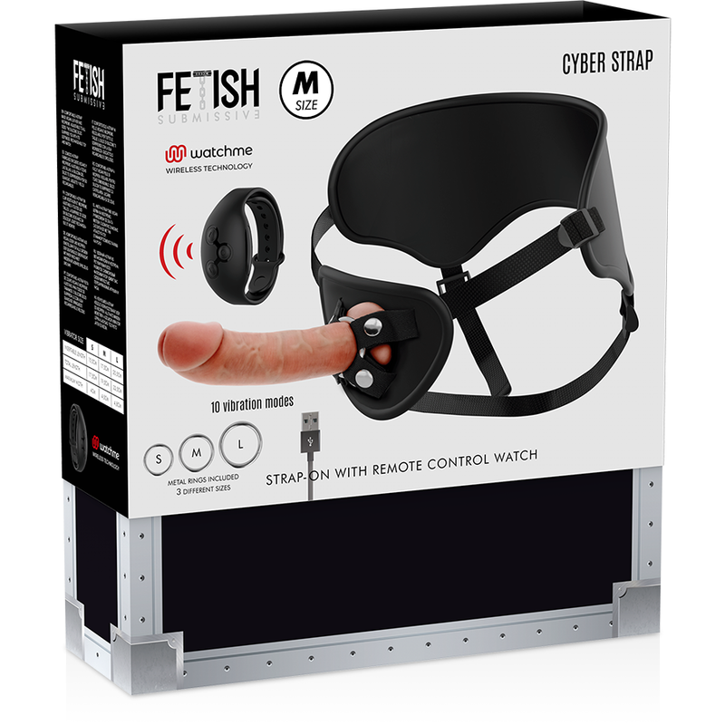 Imagen que nos facilita FETISH SUBMISSIVE CYBER STRAP de su producto erótico FETISH SUBMISSIVE CYBER STRAP - ARNÉS CON DILDO CONTROL REMOTO TECNOLOGÍA WATCHME M para nuestra categoría "JUGUETES BIENESTAR |Vibradores|Vibradores control remoto".