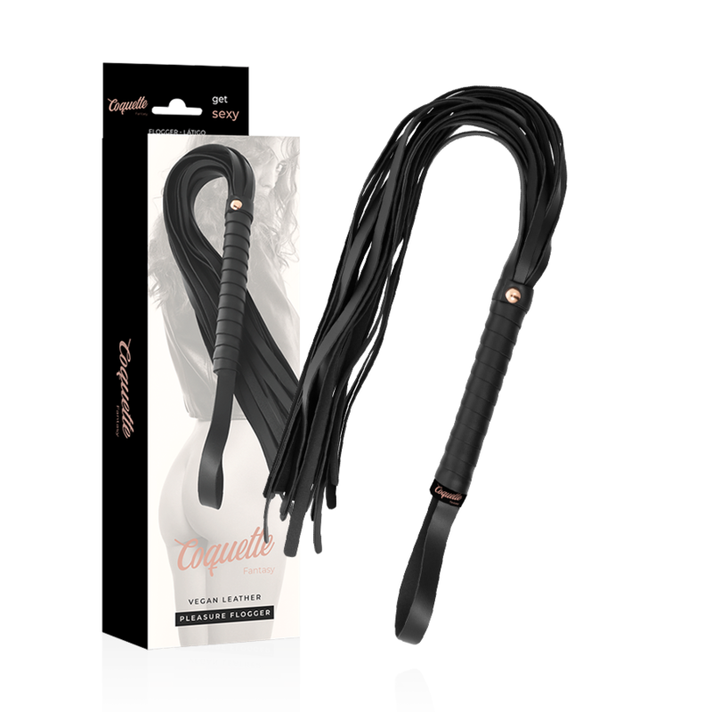 Imagen que nos facilita COQUETTE FANTASY de su producto erótico COQUETTE CHIC DESIRE - FANTASY LÁTIGO CUERO VEGANO para nuestra categoría "BDSM & BONDAGE |Artículos BDSM|Látigos BDSM".