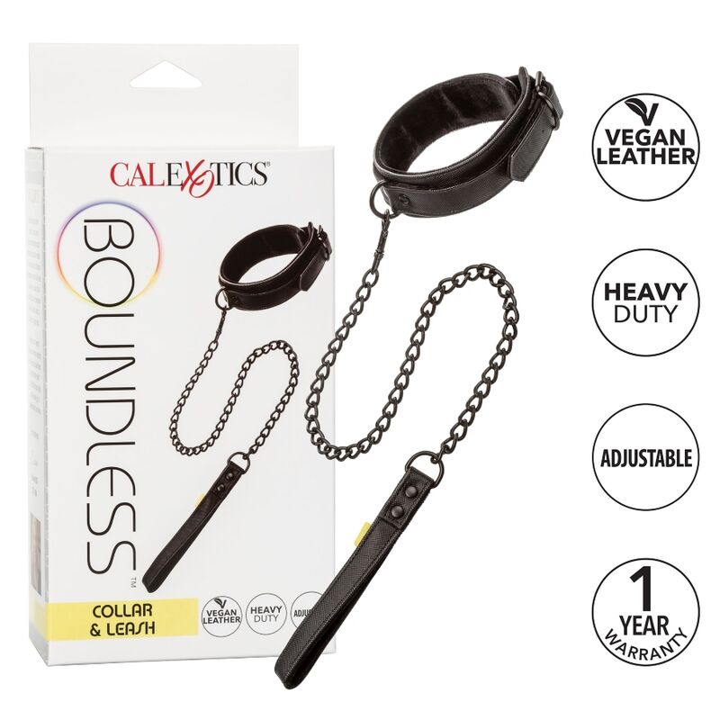 Imagen que nos facilita CALEXOTICS de su producto erótico CALEXOTICS - BOUNDLESS COLLAR CON CORREA para nuestra categoría "BDSM & BONDAGE |Bondage|Collares".