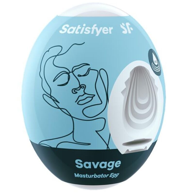 Imagen que nos facilita SATISFYER EGGS de su producto erótico SATISFYER - SAVAGE HUEVO MASTURBADOR para nuestra categoría "JUGUETES BIENESTAR |Juguetes para Hombres|Masturbadores varios".