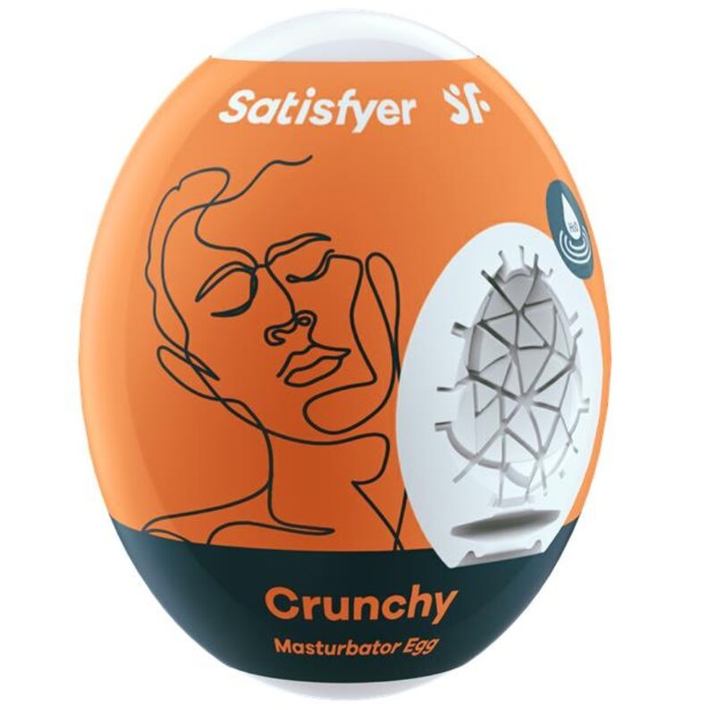 Imagen que nos facilita SATISFYER EGGS de su producto erótico SATISFYER - CRUNCHY HUEVO MASTURBADOR para nuestra categoría "JUGUETES BIENESTAR |Juguetes para Hombres|Masturbadores varios".